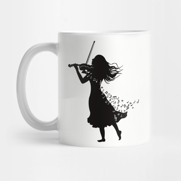 Violinist Silhouette by Kassi Skye